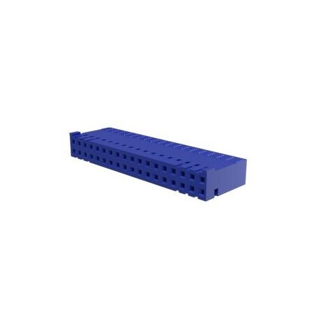 Fci Board Connector, 22 Contact(S), 2 Row(S), Female, 0.1 Inch Pitch, Crimp Terminal, Locking, Blue 65239-011LF